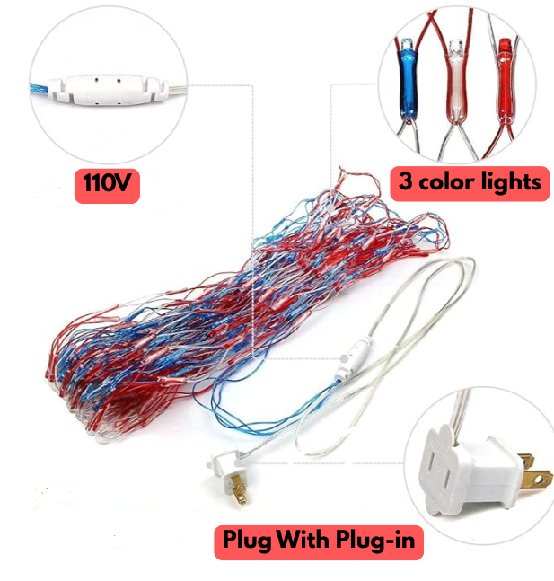 LED American Flag Lights - Illuminate Your Celebrations!