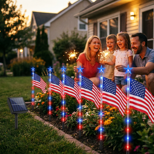 Solar Powered LED Star Garden Lights